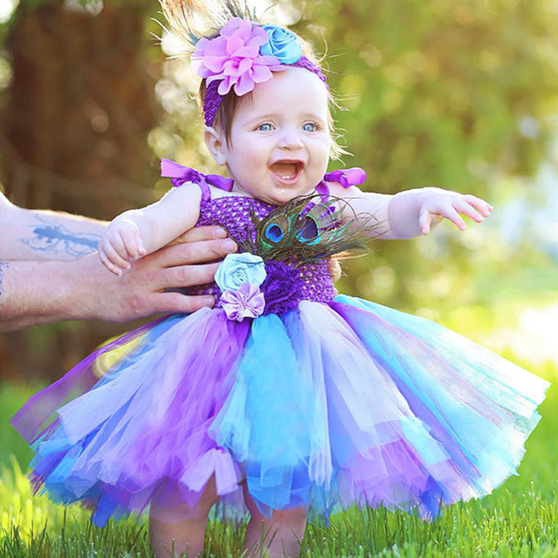 Rainbow fairy Princess Dress for Baby Girl