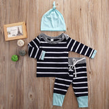 Striped 3 Piece Baby Set for Baby Girl/ Boy