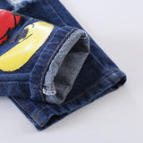 Cartoon Printed T-shirt and Jeans Set for Boy