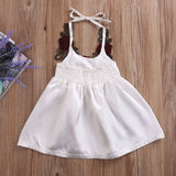 Halter Strap Flower Party Backless Frock