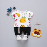Cartoon Printed Summer Outfit for Baby Boy
