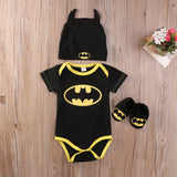 3 Piece Set Batman Romper for Baby Boy
