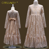 A Line Lace Christmas Gown For Baby Girl