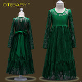 A Line Lace Christmas Gown For Baby Girl