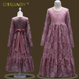 A Line Lace Christmas Gown For Baby Girl