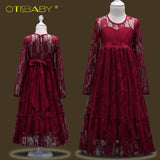 A Line Lace Christmas Gown For Baby Girl