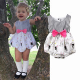 White Color Printed Baby Girl Romper or Jumpsuit
