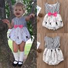 White Color Printed Baby Girl Romper or Jumpsuit