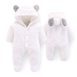 Velvet Jumpsuit With Footies And Cap For Infant