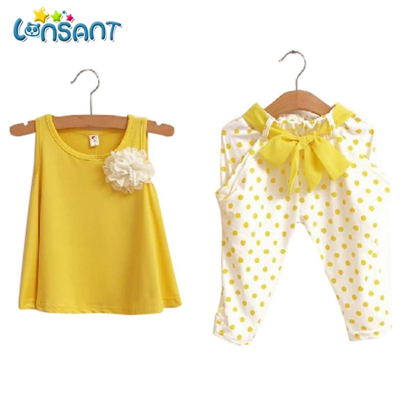 2 Piece Top And Dot Pants For Toddlers