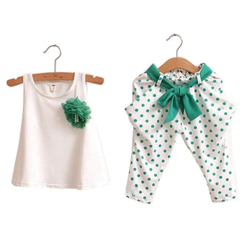 2 Piece Top And Dot Pants For Toddlers