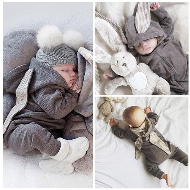 New Rabbit Ear Romper Dress For Newborn