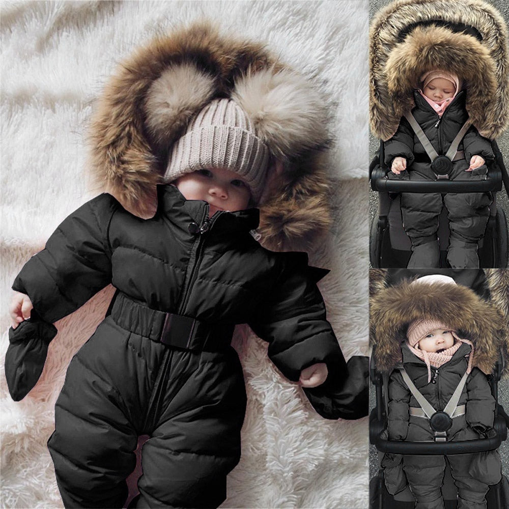 Winter Hooded Jumpsuit For Toddlers