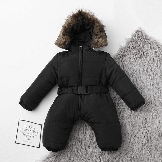 Winter Hooded Jumpsuit For Toddlers