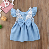 Beautiful Bow Knee Length Frock for Toddler Girl