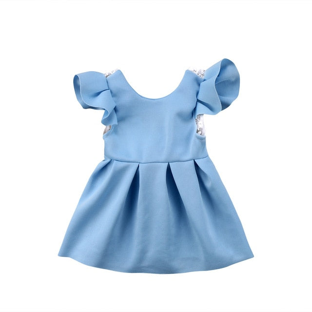 Beautiful Bow Knee Length Frock for Toddler Girl
