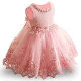 New Lace baby girl Floral Gown for First Birthday