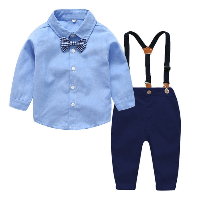 Formal Wedding Clothing Suit with a Bow for Baby Boy