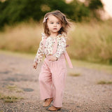 Floral Fashionable Top With Full Length Pant For Girls