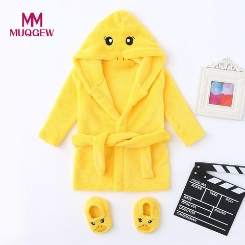 Yellow duck Infant Hooded Bathrobes