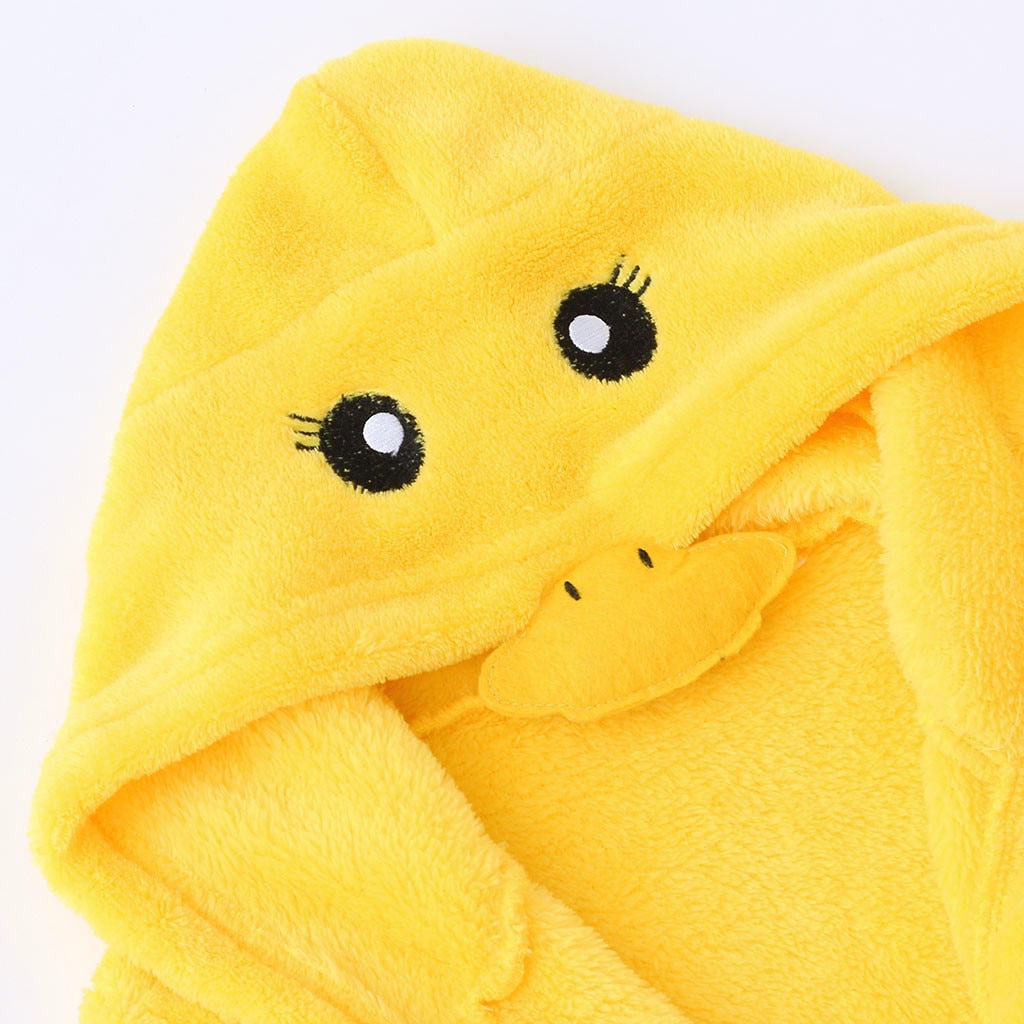 Yellow duck Infant Hooded Bathrobes