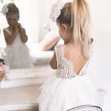 Backless Fluffy Frock For Little Princess