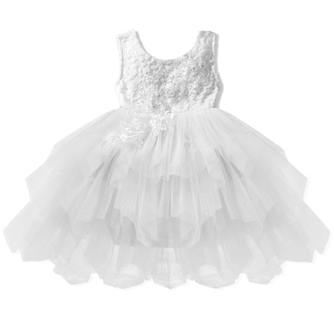Backless Fluffy Frock For Little Princess