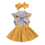 Polka Dots Fashionable Shirt And Skirt Set For Girls