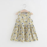 Sleeveless Summer Flower Printed Frock