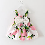 children Baby Girls kids Dresses clothes Toddler Fly Sleeve Ruched Floral Flowers Print princess Dresses Clothes girl costume