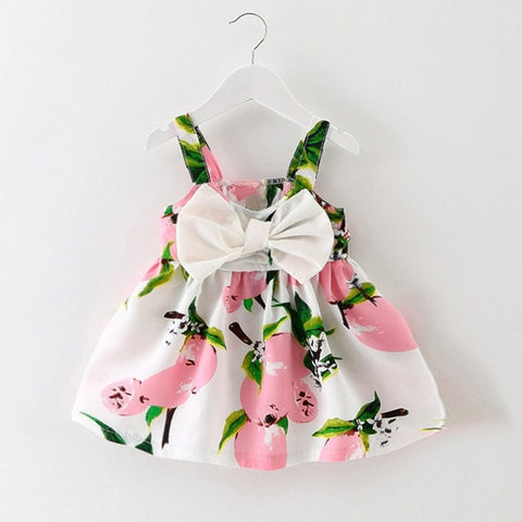 children Baby Girls kids Dresses clothes Toddler Fly Sleeve Ruched Floral Flowers Print princess Dresses Clothes girl costume