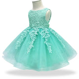 New Lace baby girl Floral Gown for First Birthday