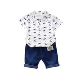Denim Pant And Shirt Set For Baby Boy