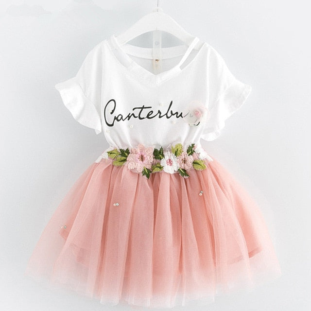 Butterfly Sleeves Flower Dress For Baby Girl
