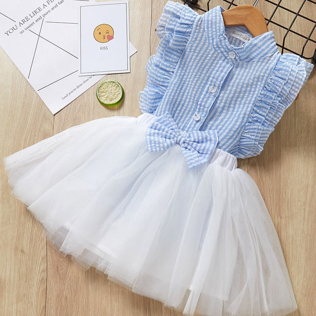 Butterfly Sleeves Flower Dress For Baby Girl