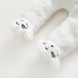 Hooded Furry Jumpsuit For Newborn