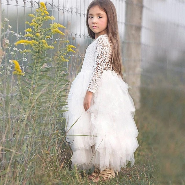 Summer Lace Backless Gown For Baby Girl