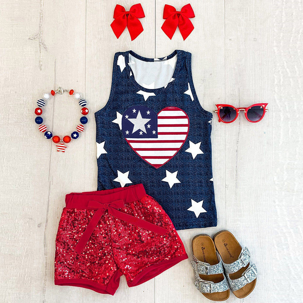 Shimmery Girls 2 Piece Set For Summers