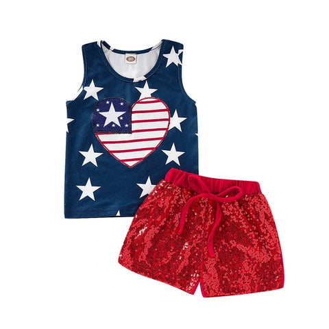Shimmery Girls 2 Piece Set For Summers