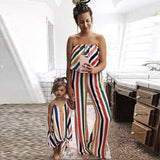 Off Shoulder Mini Jumpsuit For Mom-Daughter