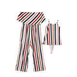 Off Shoulder Mini Jumpsuit For Mom-Daughter