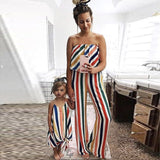 Off Shoulder Mini Jumpsuit For Mom-Daughter