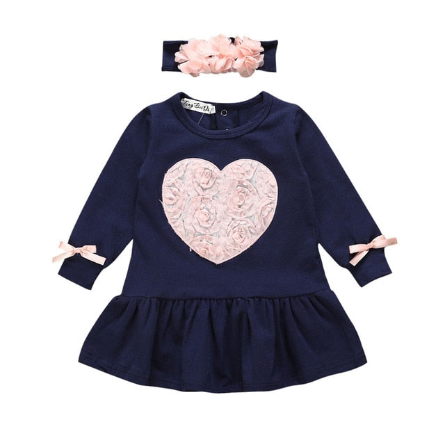 Infant Floral 2-Piece Clothing with a Headband