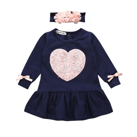 Infant Floral 2-Piece Clothing with a Headband