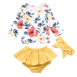 Long Sleeve 3 Piece Girl Dress For Summer
