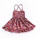 New Floral Halter Strap Knee Length Frock