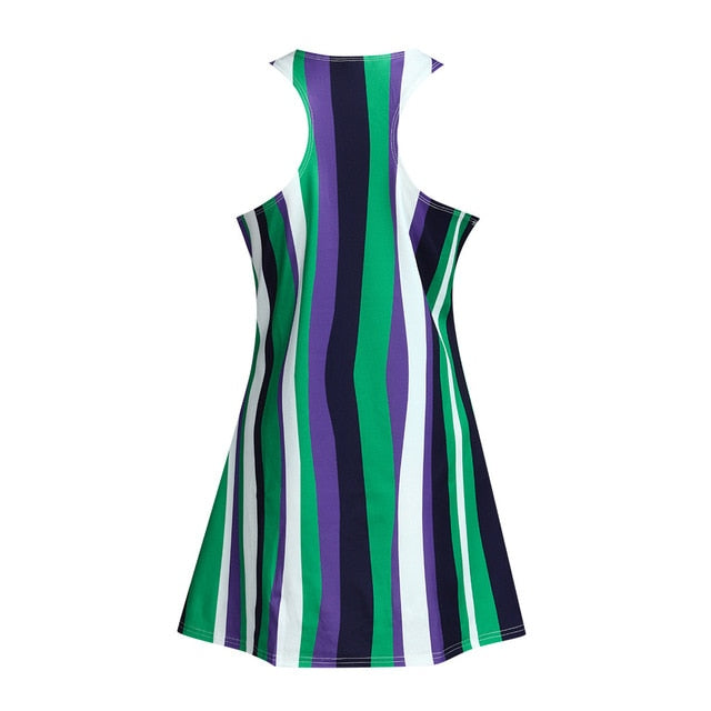 Multicolor Striped Mother Daughter Dress
