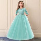 Flower Full Length Evening Gown For Girls