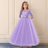 Flower Full Length Evening Gown For Girls