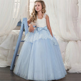 Flower Full Length Evening Gown For Girls